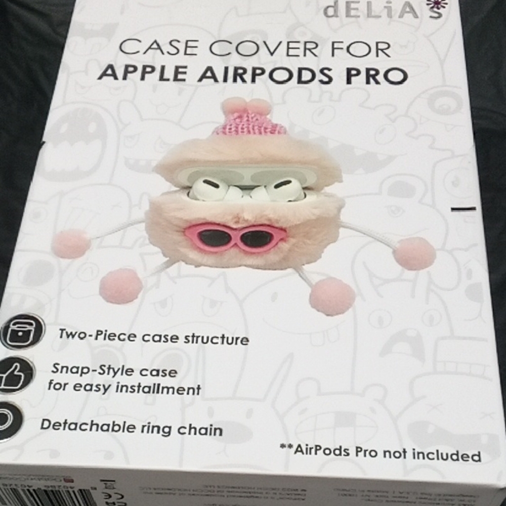 dELiA*s Pink Fuzzy AirPods Pro Case Cover